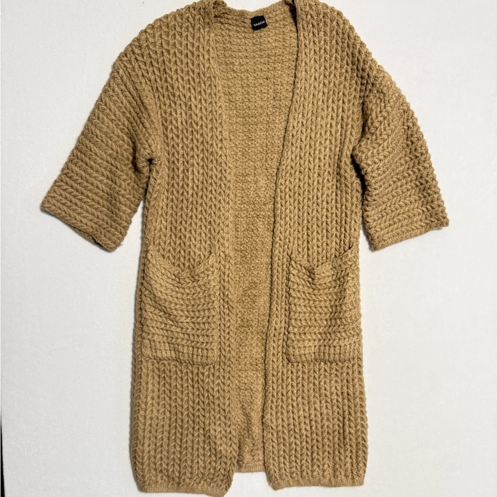 SAACHI Tan Women's Cardigan Sweater One Size - Picture 2 of 5